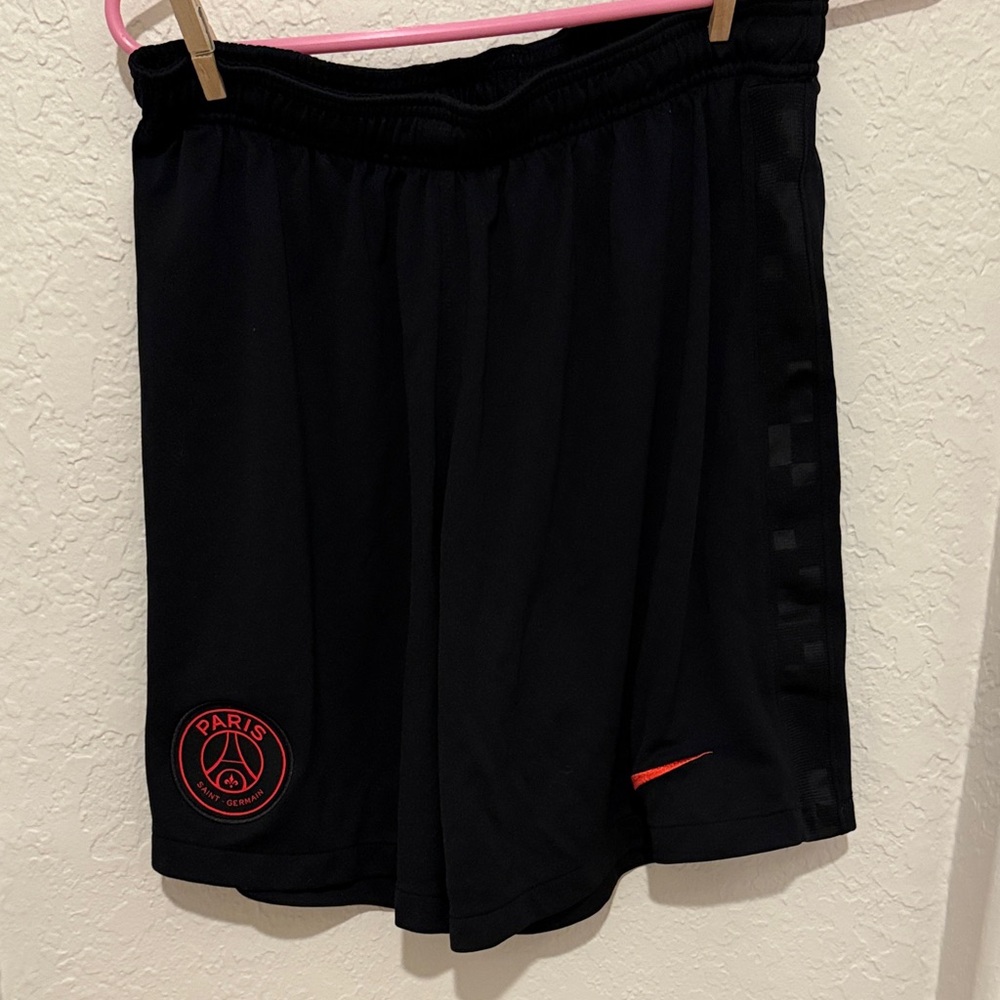 Nike Black Shorts with Red Paris Logo